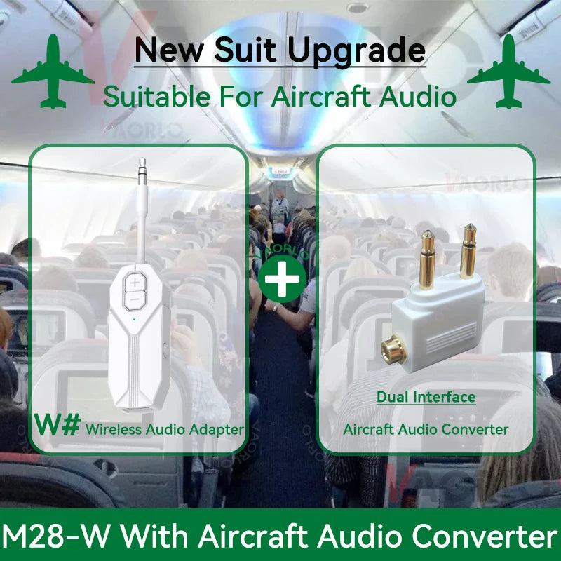 2 In 1 Bluetooth 5.4 Audio Receiver Transmitter Hifi Stereo Wireless Adapter 3.5MM AUX With Mic For Airplane TV PC Car Speaker Oasis Select W With AP Converter