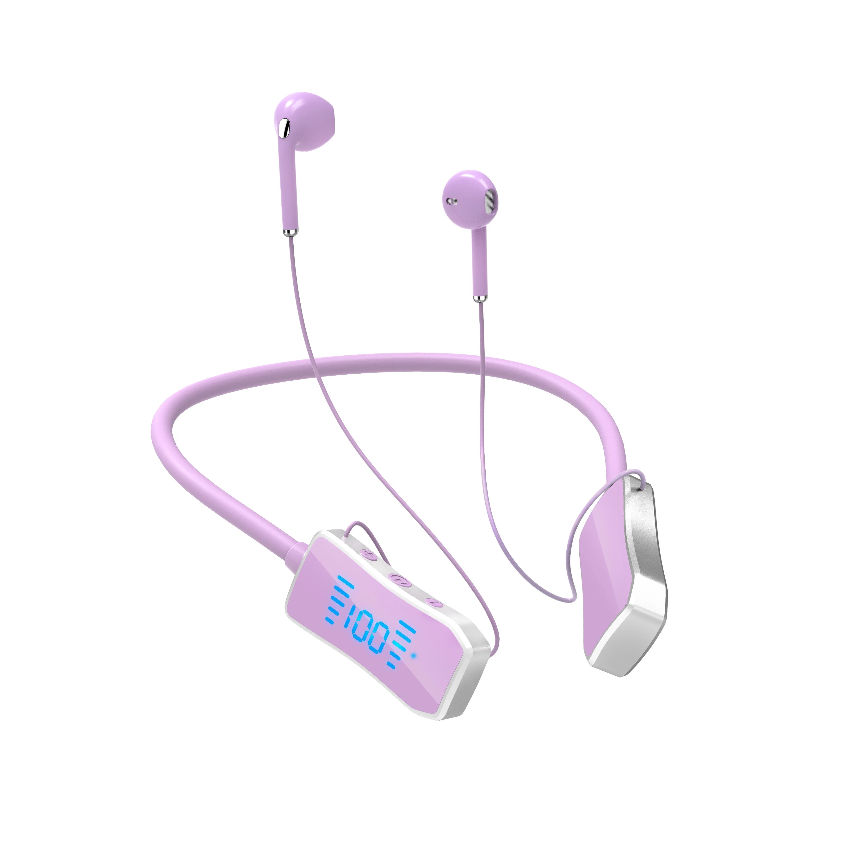 TWS Wireless Headphone Bluetooth Earphones Magnetic Neckband Sport Waterproof Blutooth Headset with Mic Noise Cancell Oasis Select purple