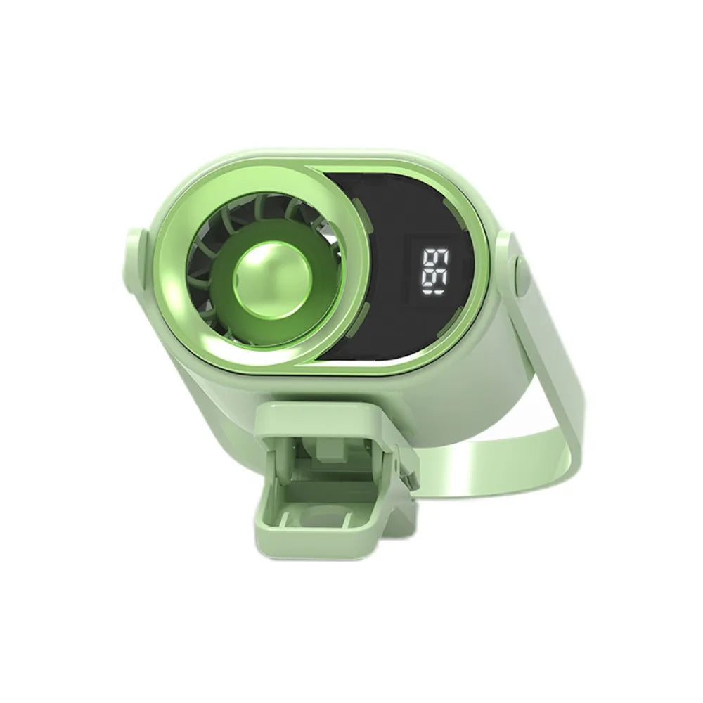 4 Speeds Small Clip On Fan Silent Operation 199 Speeds Adjustable Mini Electric Fan 360° Rotation with Light And Lanyard Oasis Select Green