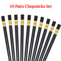 10 Pairs Japanese Chopsticks High Temperature for Sushi Sticks Reusable Alloy Korean Chopsticks Set Healthy Kitchen Tableware Oasis Select 10 Pairs China Mainland