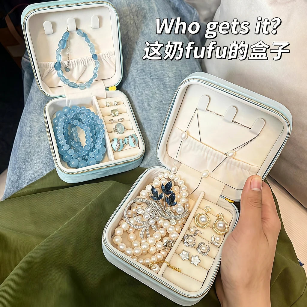 Mini PU Jewelry Organizer Box – Travel Case for Women