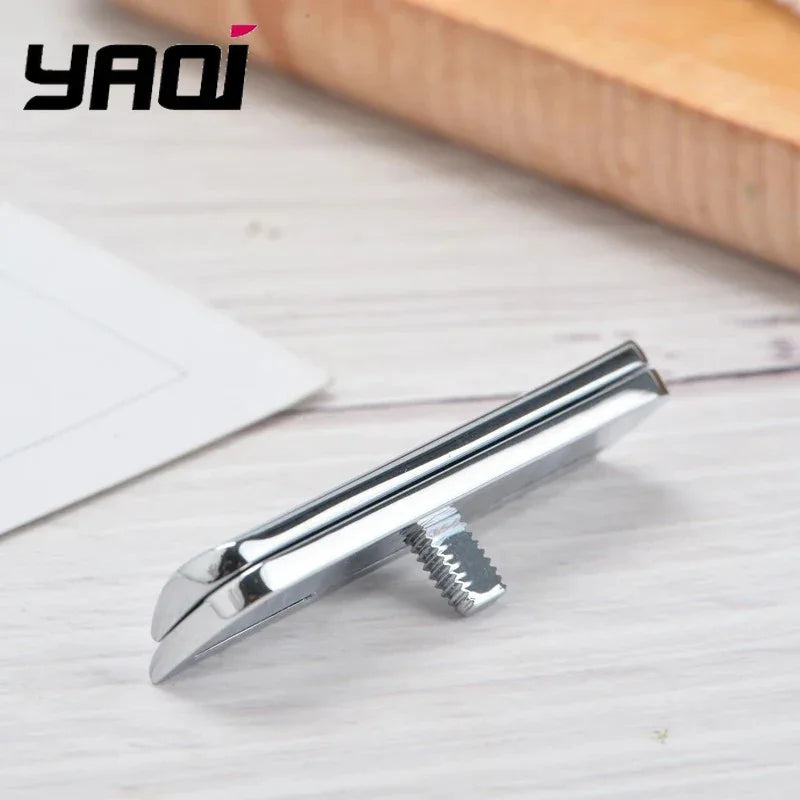 YAQI 0.70mm Blade Gap Excalibur Single Edge Chrome Color AC Safety Razor Head for Men Lightweight Provide Precise Shaving Oasis Select
