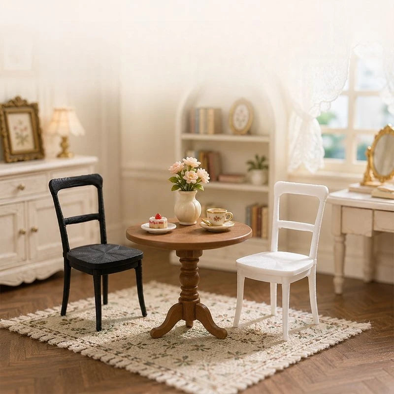 1:12 Retro Miniature Chair Model 3D Printing Diy Dollhouse Sofa Miniature Dollhouse Living Room Furniture Decor Accessories Gift Oasis Select