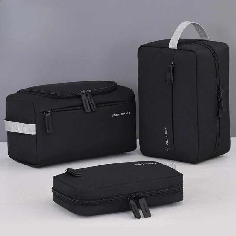 Fashionable Handheld Travel Organizer 3-Piece/Single-Piece Large Capacity Toiletry Bag For Commuting Oasis Select black