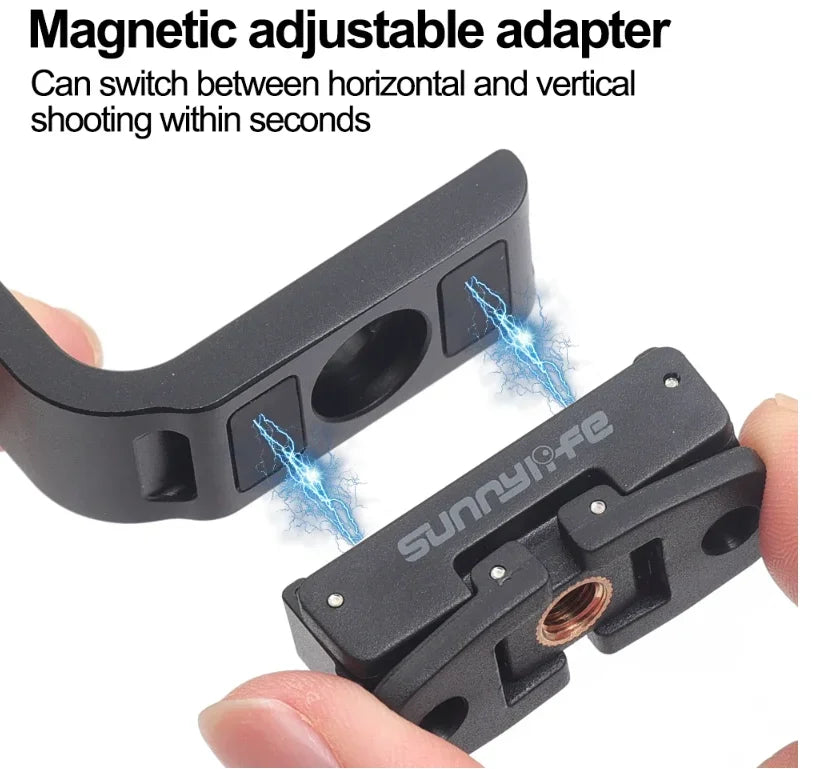 Sunnylife Magnetic L-Bracket for Insta360 X5 X4 | Adjustable Mount