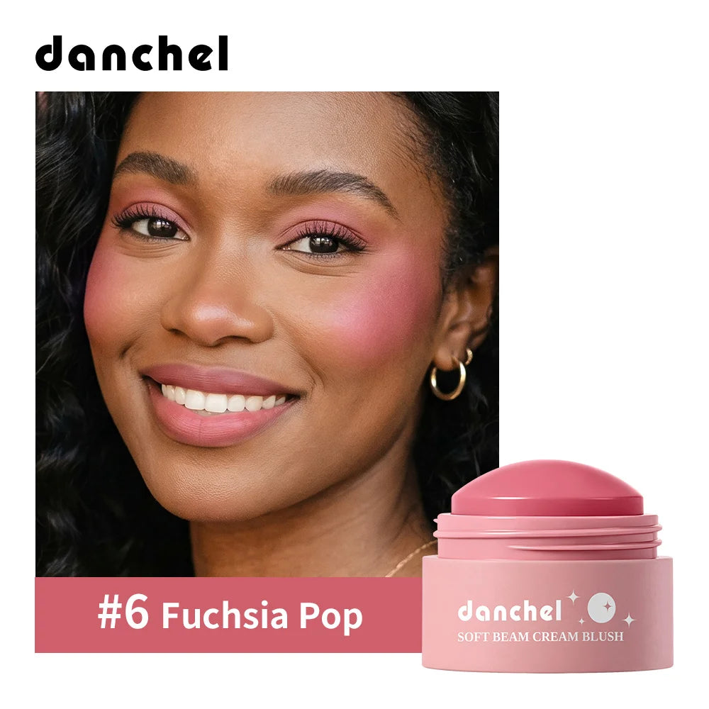 6 Colors Waterproof Blush Cream Long-Lasting Nourishing Lightweight Natural Finish Semi-matte Blusher Multi-Use Makeup for Women Oasis Select Color 6