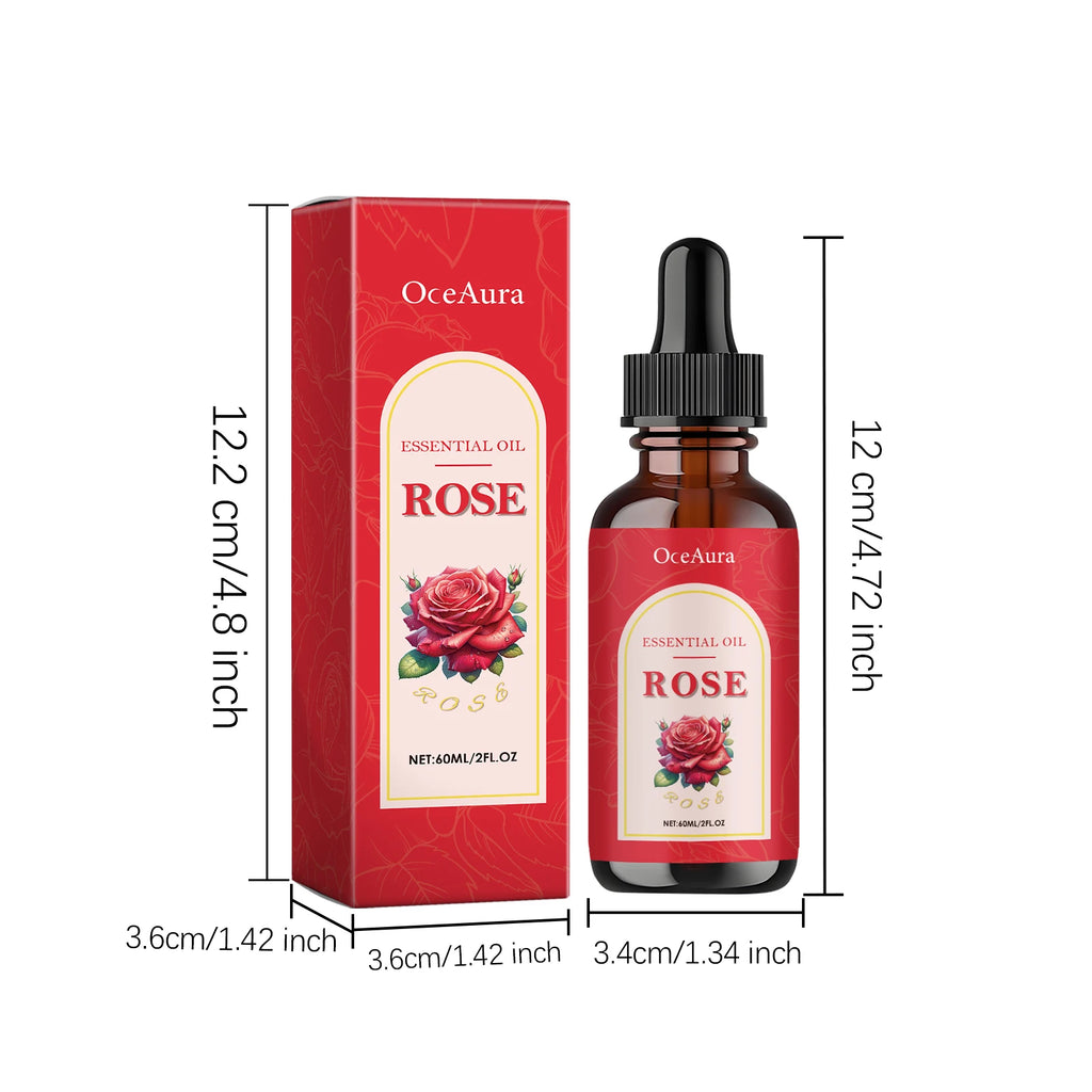 Rose Essential Oil Nourishing Moisturizing Soothing Dryness Skin Soften Delicate Smoothing Massage Essential Oil for Face Body Oasis Select 1Pcs 60ml Boxed