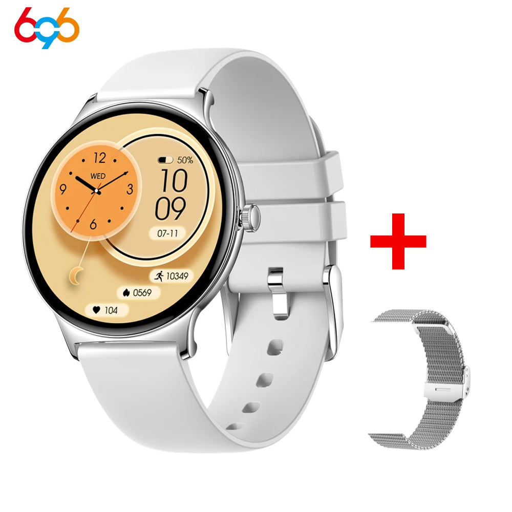 Fashion Waterproof Smart Watch Men Women Ultrathin AMOLED Screen Smartwatch Health Heart Rate Sports Fitness Blue Tooth Call Oasis Select SVGRS A SVM