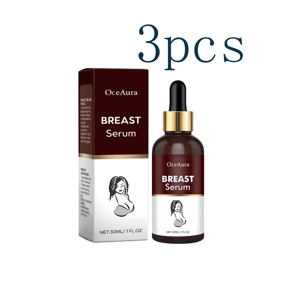 Breast Massage Serum, Brightening, Plumping, Lifting, Firming, Hydrating Nourishing Massage & Softening Topical Essence Oasis Select 3pcs