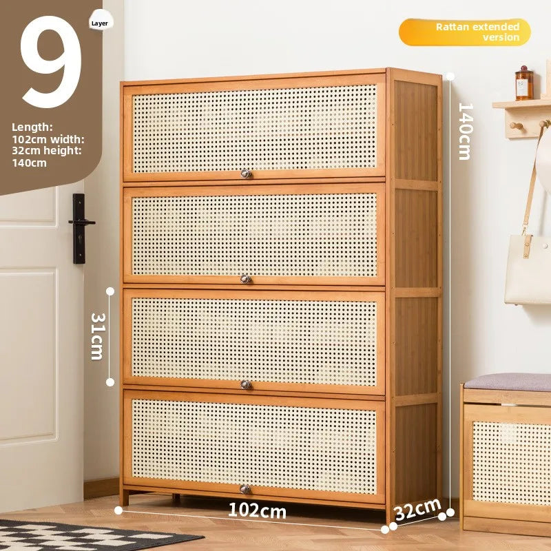 Imitation rattan woven shoe cabinet, simple shoe rack at the door of the home, economical, good-looking indoors Oasis Select Nine floors 102