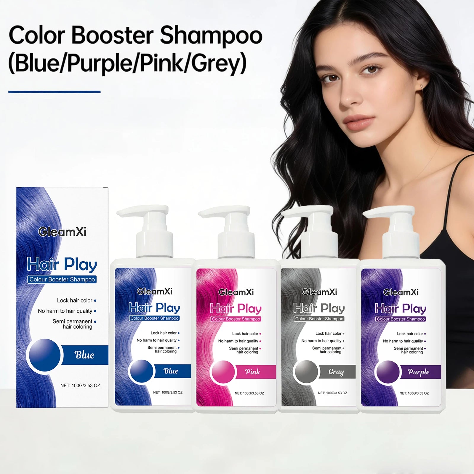 Color Booster Shampoo Lock Hair Color Enhance Semi-Permanent Colour Not Damaging Hair Non-irritating Scalp Hairdressing Shampoo Oasis Select