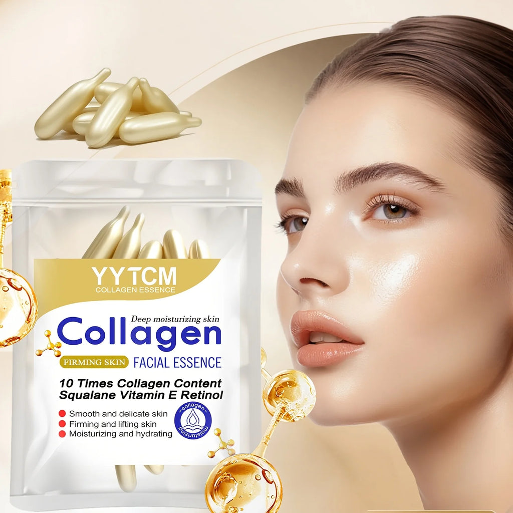 Collagen Firming Capsule Essence – Squalane, Retinol & Vitamin E Face Serum Capsules Oasis Select