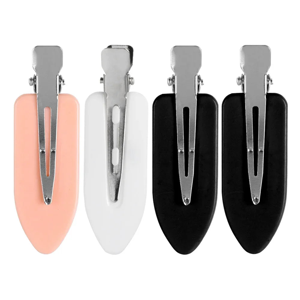 4 Pcs Seamless No Crease Barrettes Makeup Clip No Bend Hair Clip Professional Salon Styling Fixed hairpin Woman Man Hairdressing Oasis Select K65-1