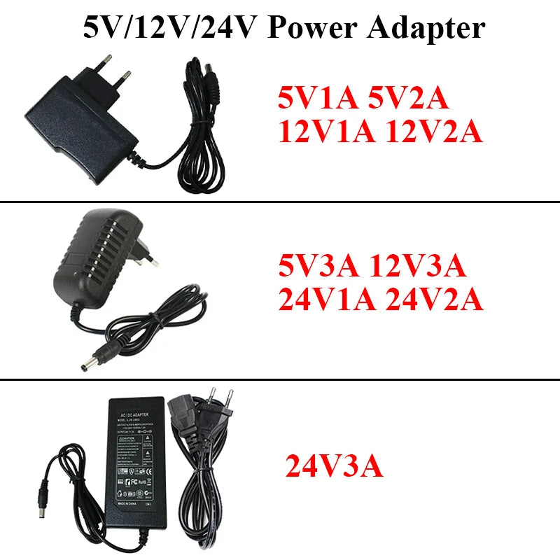 Power Supply AC 220V 110V TO DC 12V 24V 5V Power Supply Adapter 1A 2A 3A Transformer AC 220 110 V TO DC 5 12 24 V For LED Light Oasis Select