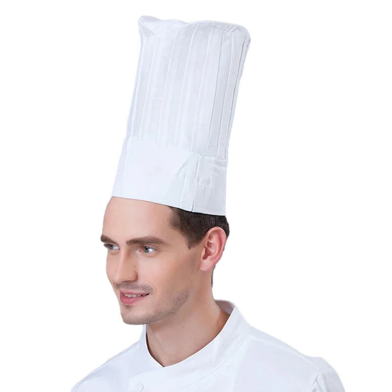Cook Cap Head Chef White Cooking Hat Waiter Waitress Kitchen Work Hat Hotel Restaurant Canteen Bakery Baker Household Chef Cap Oasis Select
