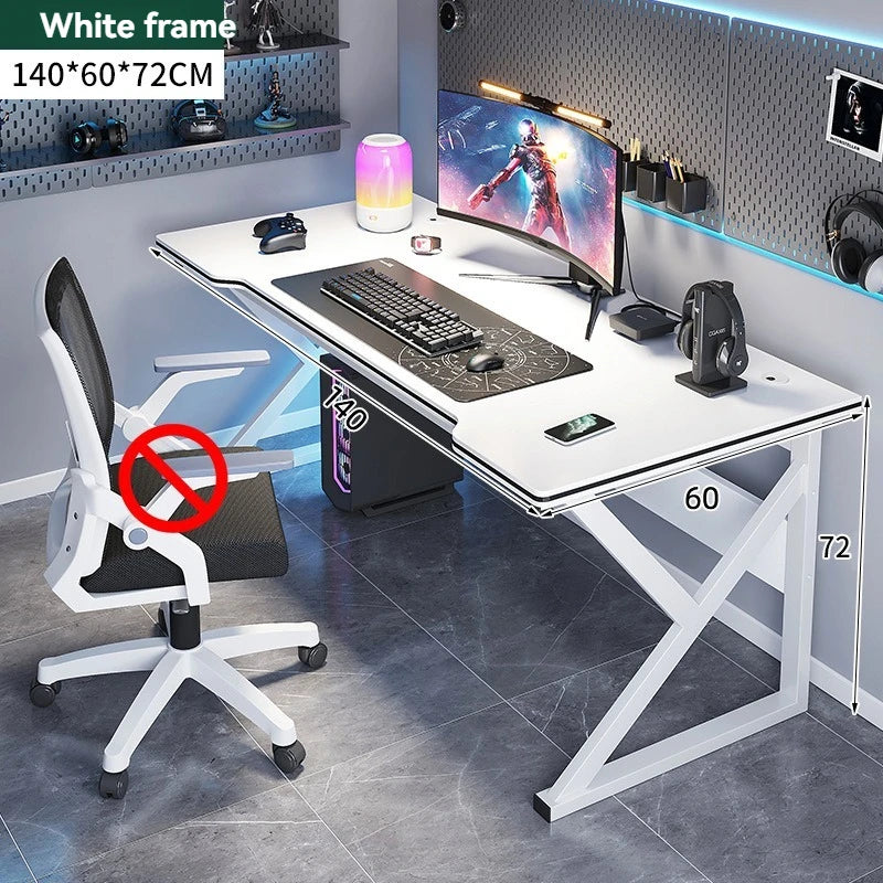 Computer desk, home desk, student learning desk, simple gaming desk, e-sports desk, workbench, office desk Oasis Select White Type D