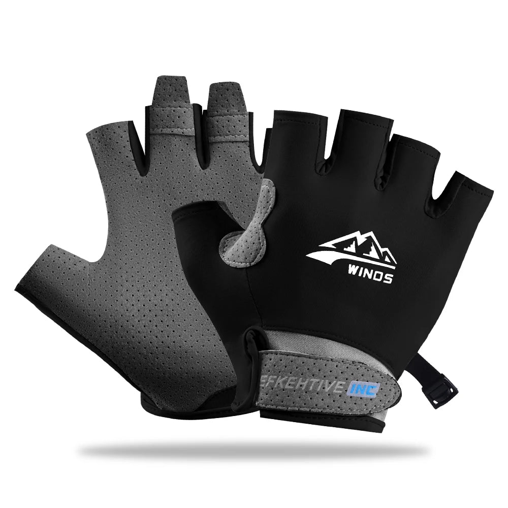 Bicycle Gloves Summer Outdoor UV Protection Cycling Gloves Unisex Fingerless Sports Gym Gloves Breathable MTB Road Bike Gloves Oasis Select black M