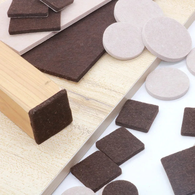 18-128 PCS Felt Chair Leg Pads 5mm Thick Floor Scratch Protector Mat Mute Non-slip Self Adhesive DIY Furniture Accessories Oasis Select