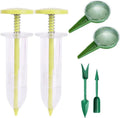 Manual Seed Sower Adjustable Seed Depth Hand Planter with Seed Spacing Control Seed for Vegetables Flowers Garden Tool Oasis Select Yellow 6-piece set