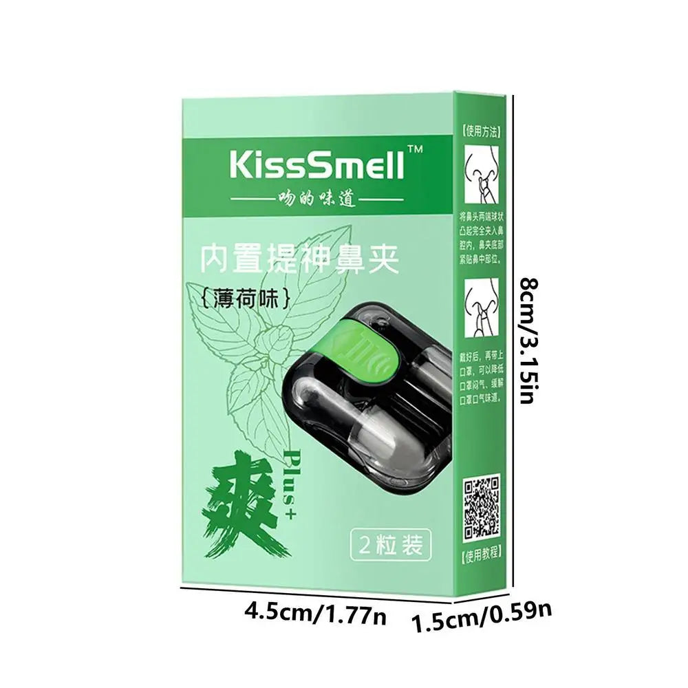 Hands-Free Aromatherapy Nasal Inhaler Stick 2pk | Nose Clip Aromatherapy Inhaler Oasis Select Mint United States