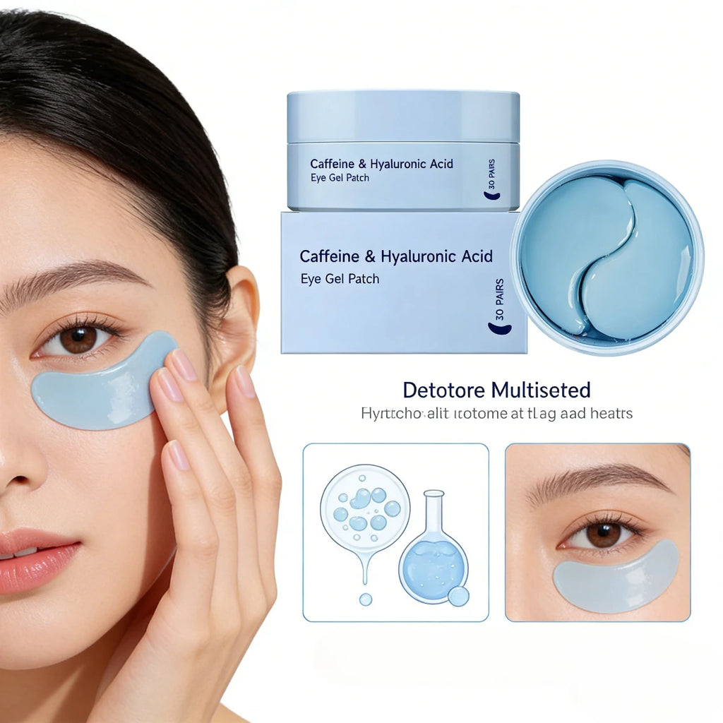 60pcs Caffeine Eye Mask Anti Dark Circles Removal Eyes Bags Moisturizing Firming Eye Patches Eyes Skin Care Products Oasis Select