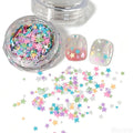 1 Box Colorful Heart Star Glitter for Nails Glitter Flakes Sparkling Diamond Sequin Nails Charms Sequins Manicure Decorations Oasis Select A