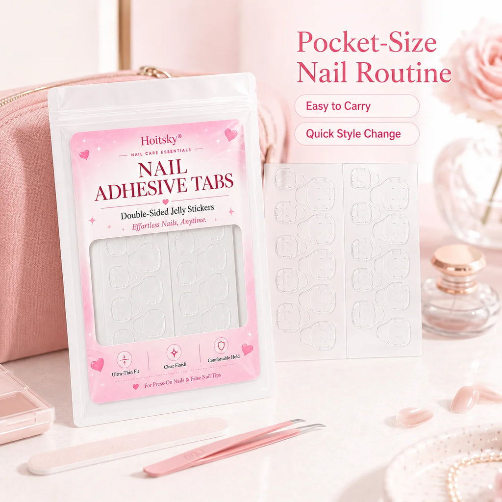 5/10Pcs Super Sticky Waterproof Nail Adhesive Tabs Reusable Glue Stickers for Press-On Nails Portable Manicure Supplies Oasis Select