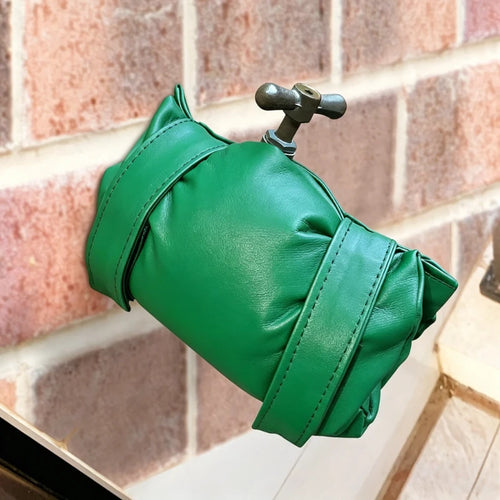 1 Outdoor Faucet Cover,Anti-freezing and Heat Insulation in Winter,Easy To Remove,Durable Leather,Faucet Protection Cover Oasis Select green