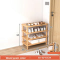 Wooden Shoe Rack Simple And E****mical Household Multi-layer Storage Rack Rental House Dormitory Shoe Cabinet Storage Artifact Oasis Select 60-30-Wood-4 floors