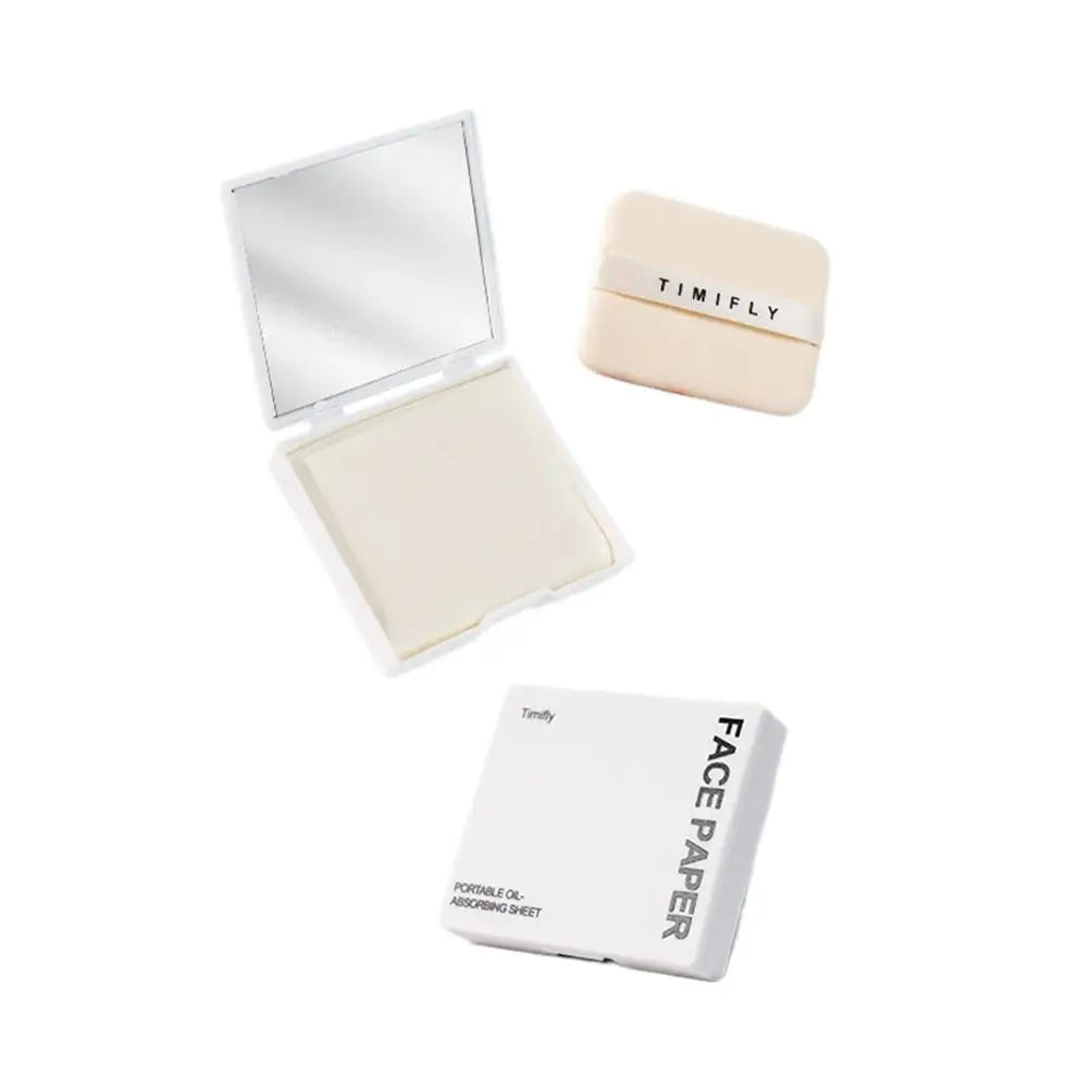 Oil Blotting Sheets for Face, Face Blotting Sheets for Oily Skin with Mirror & Makeup Puff, Oily Skin Blotting Paper for Women Oasis Select C