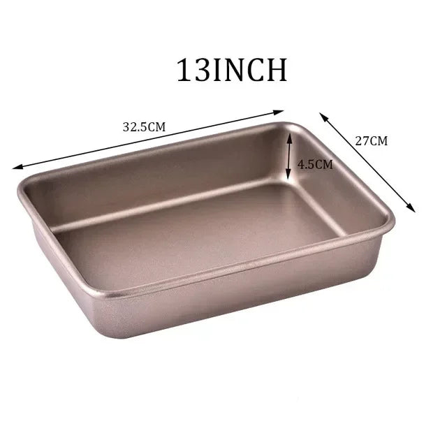 Carbon Steel Baking Tray Oven Specific Rectangular Non Stick Baking Plate Flat Bottomed Tray Steamed Cake Tray Oasis Select Deep 13in
