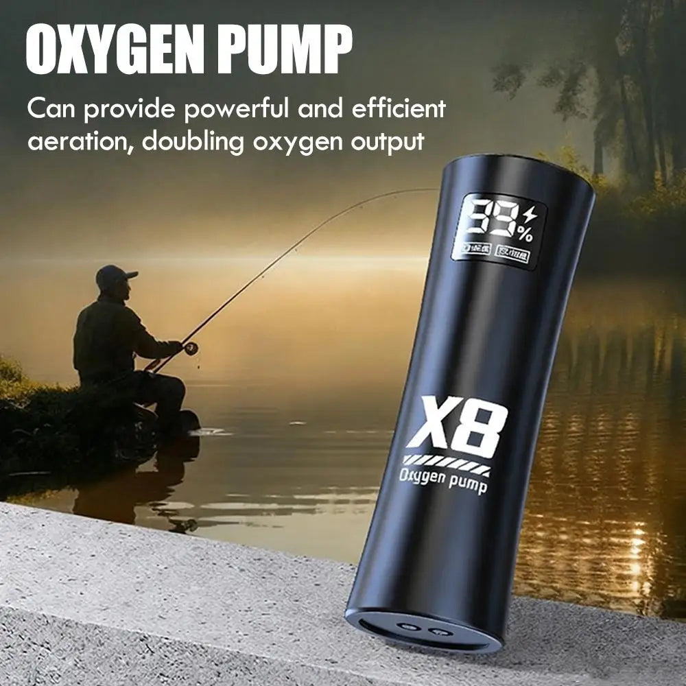 USB Rechargeable Oxygen Pump Portable Aerator with 48H Runtime for Night Fishing Oxygen Air Pump For Outdoor Fishing/Aquarium Oasis Select