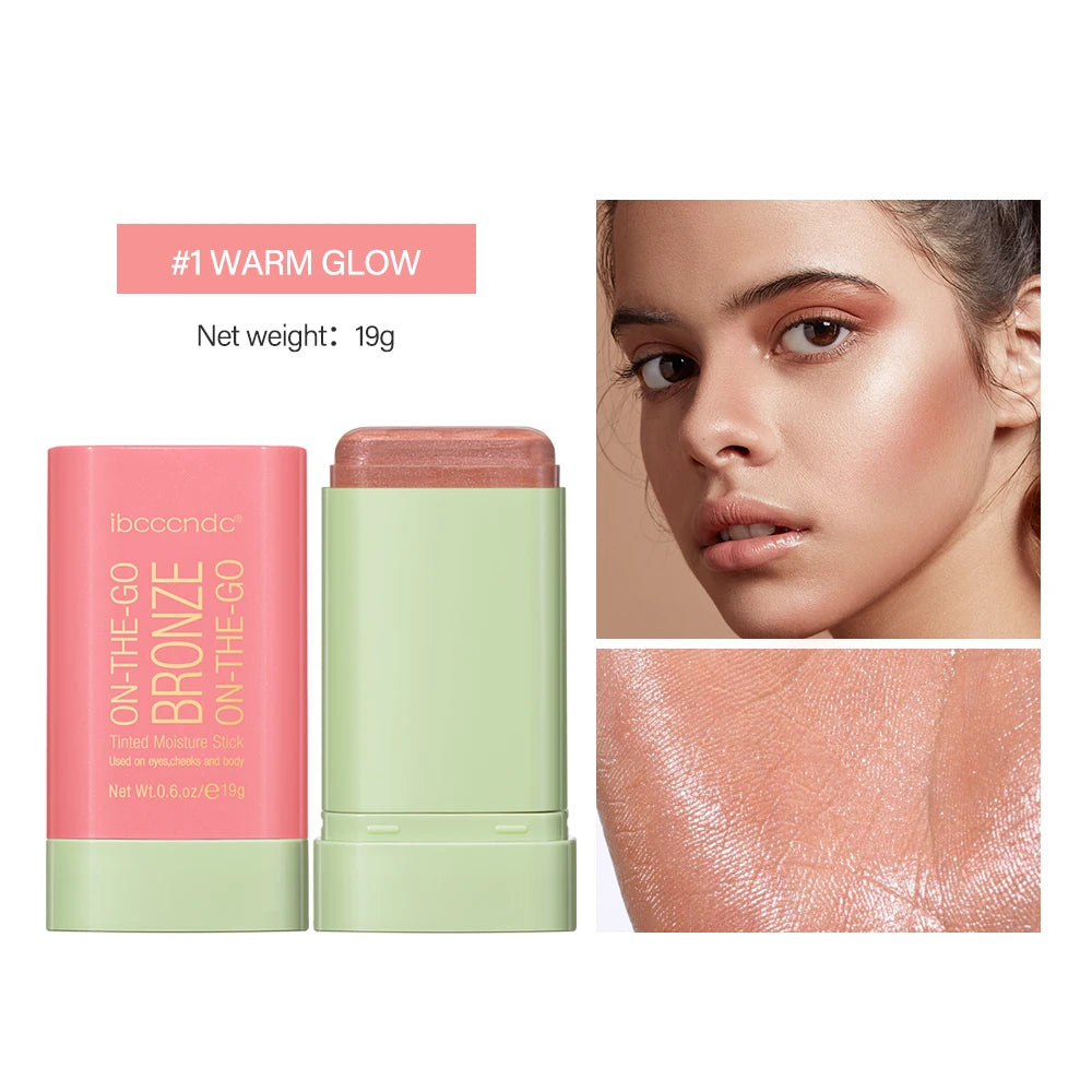 Multi-function Blush Stick Face Makeup Waterproof Easy Color Rouge Blusher Cream Contour Rendering Brightening Contour Makeup Oasis Select 1