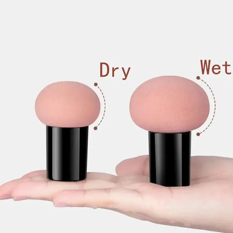 Mushroom Head Makeup Sponge Dry Wet Dual-use Cosmetic Powder Puff with Handle Case Professional Foundation Creams Beauty Tools Oasis Select