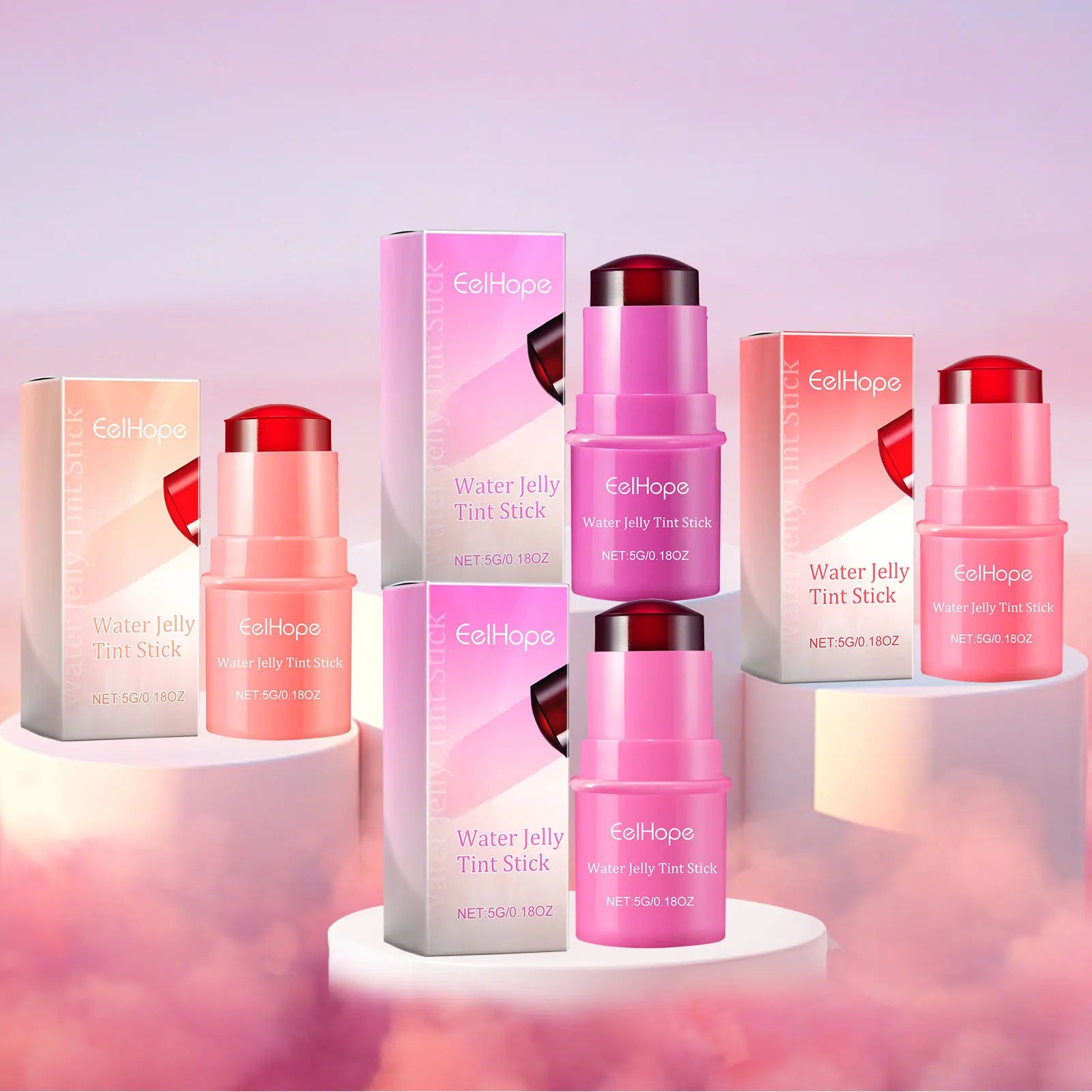 Eelhope 3-in-1 Milk Jelly Tint Blush & Lip Stick | Matte Finish Blush & Lip Tint Stick Oasis Select