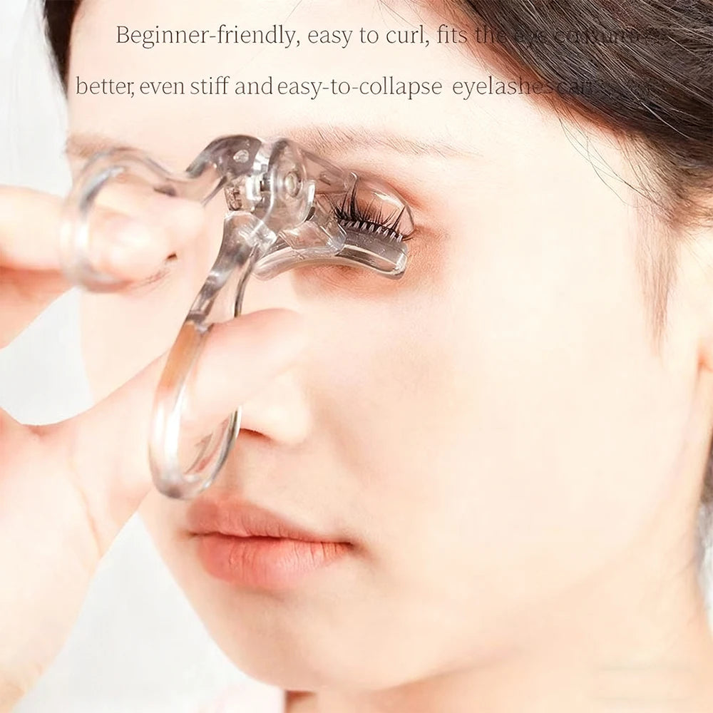 Dual-Type Eyelash Curler with Comb – Wide & Partial Clip Options, Waterproof, Long-Lasting, Natural Curl, Unisex Certified Oasis Select