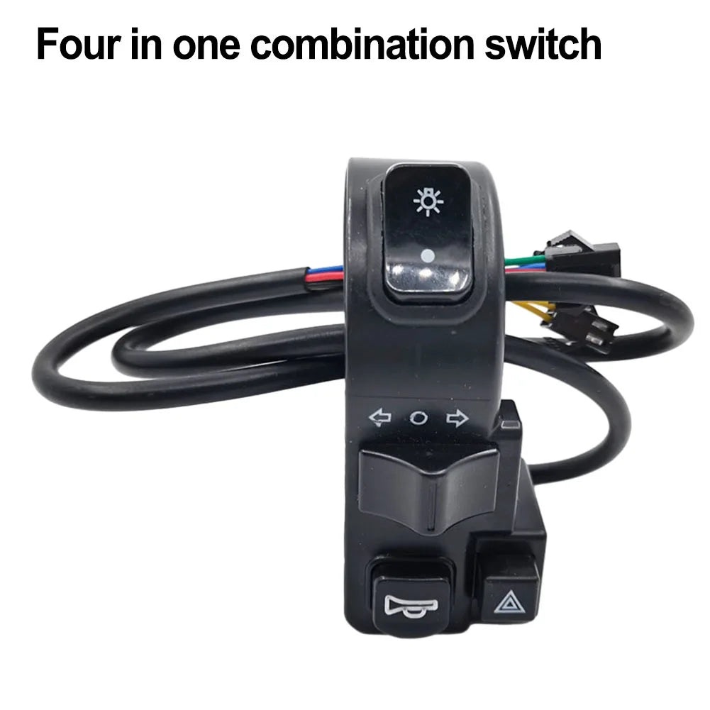 4-in-1 Road Conversion Switch Horn Headlight Steering Double Flash ABS Control Pin For Bike Bicyle Scooter Motorcycle Handlebar Oasis Select