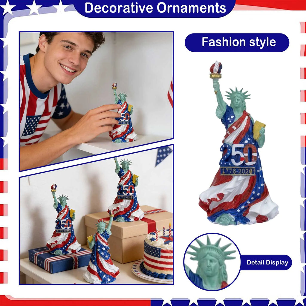 American 250th Anniversary Patriotic Resin Sculpture Ornament Patriotic Sculpture Oasis Select