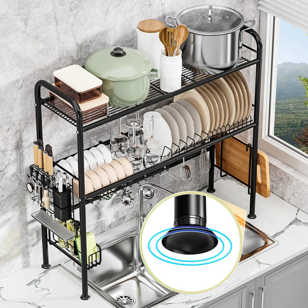 Kitchen Sink Shelf Kitchen Utensils Knife Holder Tableware Drain Holder Bowl Holder Countertop Dish Storage Rack Oasis Select