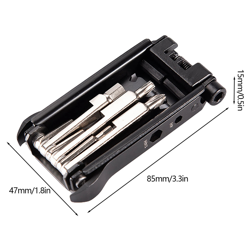 23 In 1 Bike Repair Tool Portable Bicycle Multi Tool Cycling Bike Tire Levers Hex Spoke Wrench Screwdriver Socket Hex Allen Key Oasis Select black