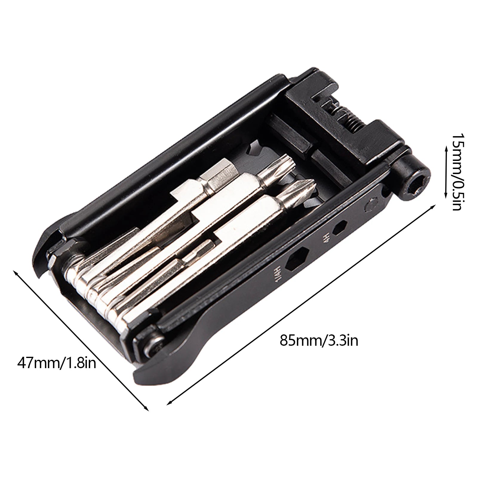 23 In 1 Bike Repair Tool Portable Bicycle Multi Tool Cycling Bike Tire Levers Hex Spoke Wrench Screwdriver Socket Hex Allen Key Oasis Select black