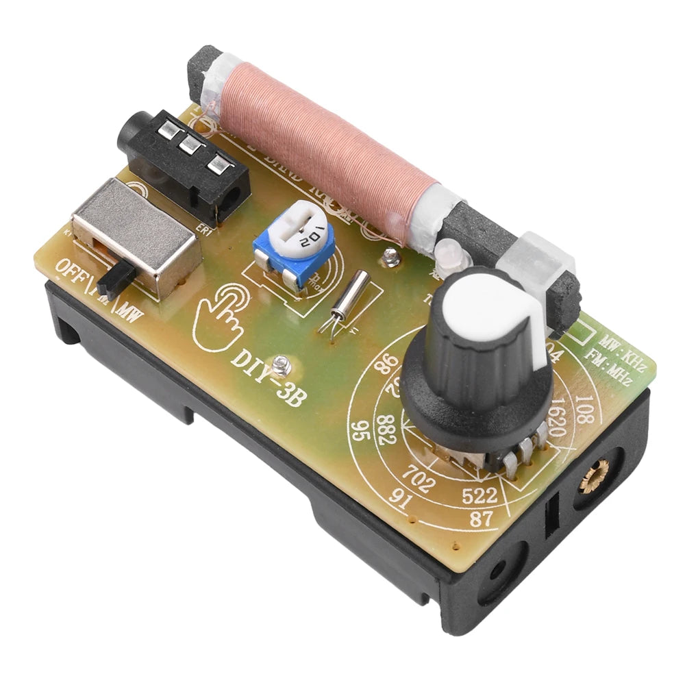 87-108MHz AM/FM Medium Wave FM 2 Band Stereo Digital Tuning Headphone Radio Kit DIY Production Teaching Parts Oasis Select Pointer style