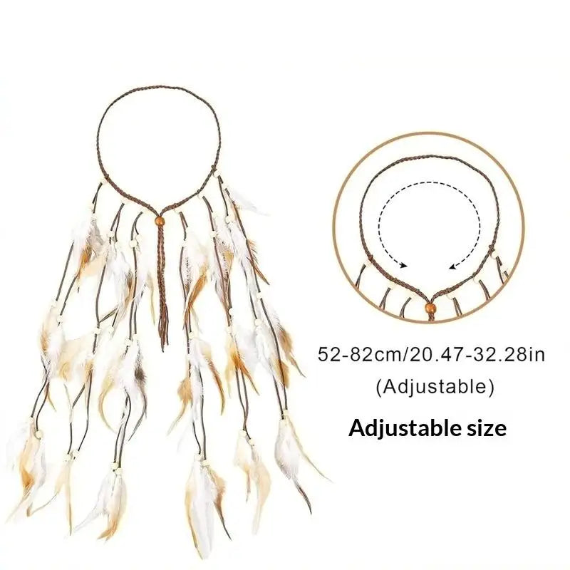 Elegant Feather Headband for Women & Girls | Party & Cosplay Feather Headband Oasis Select one size