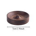 Solid Wood Incense Burner Handmade Tea Ceremony Round Incense Stick Indoor Incense Tray Multi Hole Home Ornament Decor Holder Oasis Select Holder