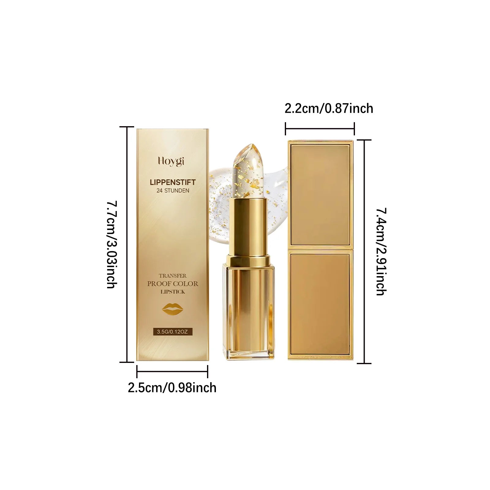 Hoygi Gold Foil Color-Changing Lip Balm – Moisturizing Color-Changing Lip Balm Oasis Select
