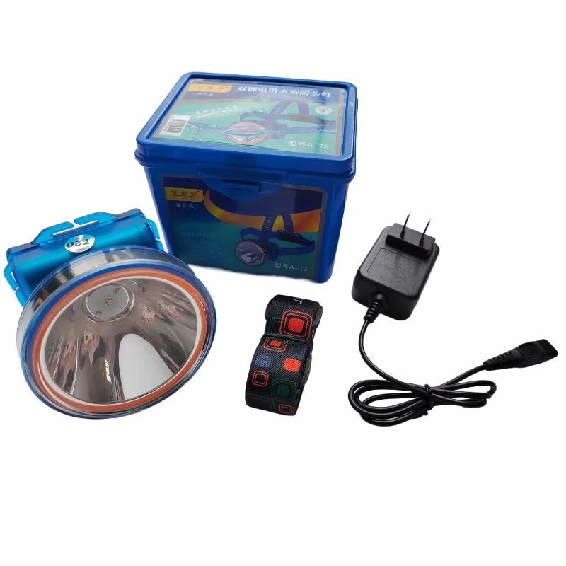 SHINEKNOT 200W Waterproof LED Headlamp | 18650 Diving Mining