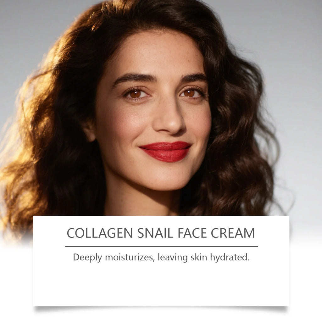 Snail Mucin Collagen Cream Anti Wrinkle Firming Hydrating Face Cream Improves Skin Elasticity & Texture Smoothing Face Skincare Oasis Select