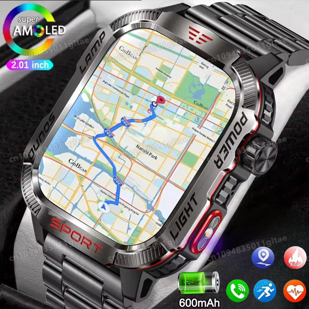 Ola Esporte 2.01" Smartwatch – Bluetooth Calls, Health & LED Flashlight Smartwatch Oasis Select