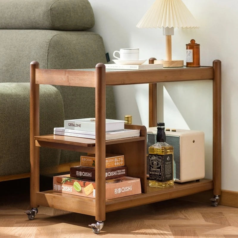 Sofa side few household mobile coffee table bedroom balcony mini table bedside shelf modern simple small apartment Oasis Select