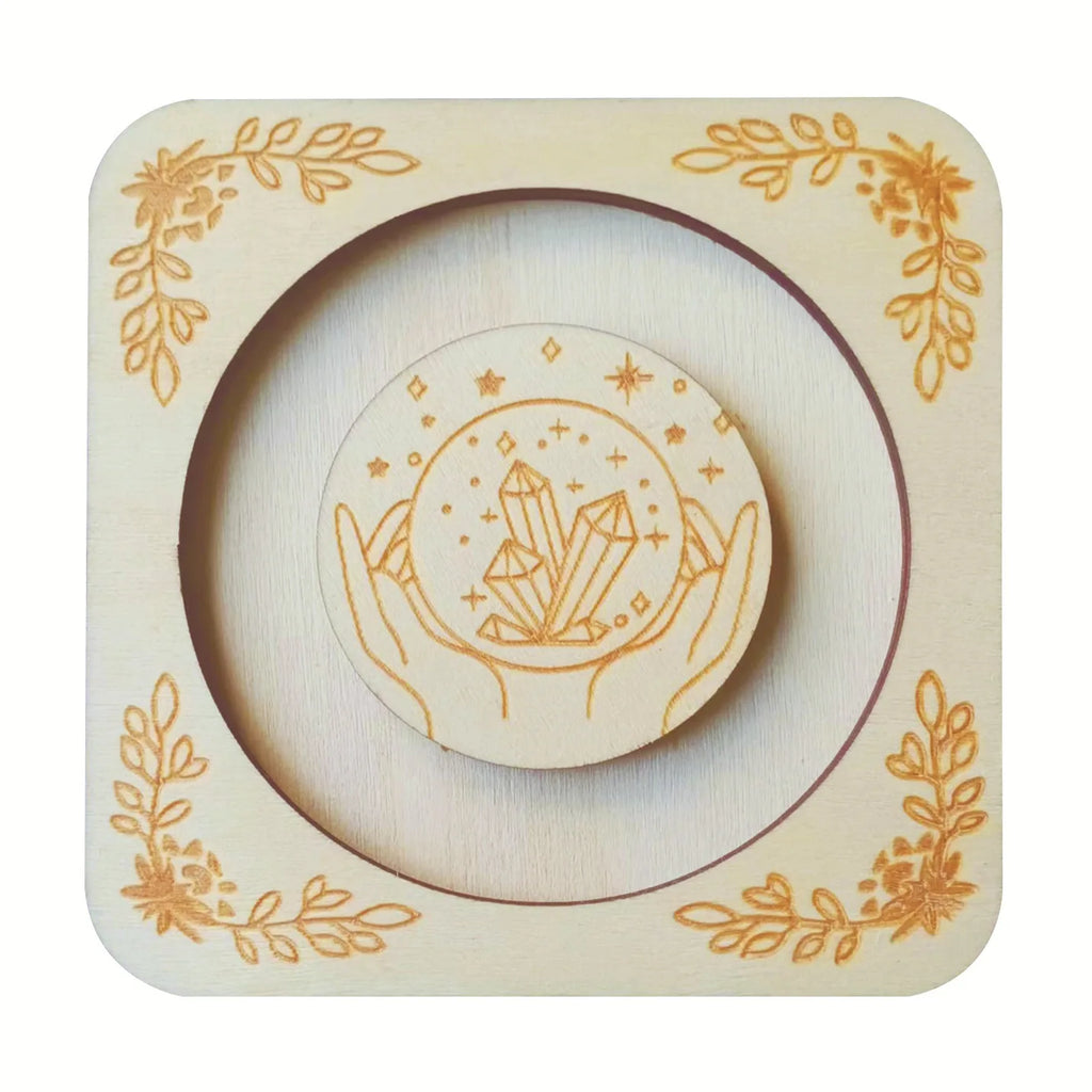 Wooden Beaded Tray Decoration Creative American Decorative Jewelry Display Stand Round Hand Tray Wooden Crafts Home Decor Oasis Select H